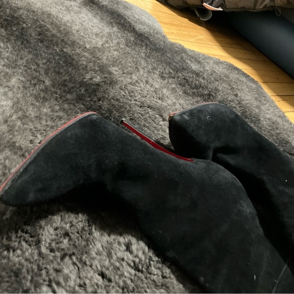Christian Louboutin Black Suede Women's Boots - Picture 4 of 9